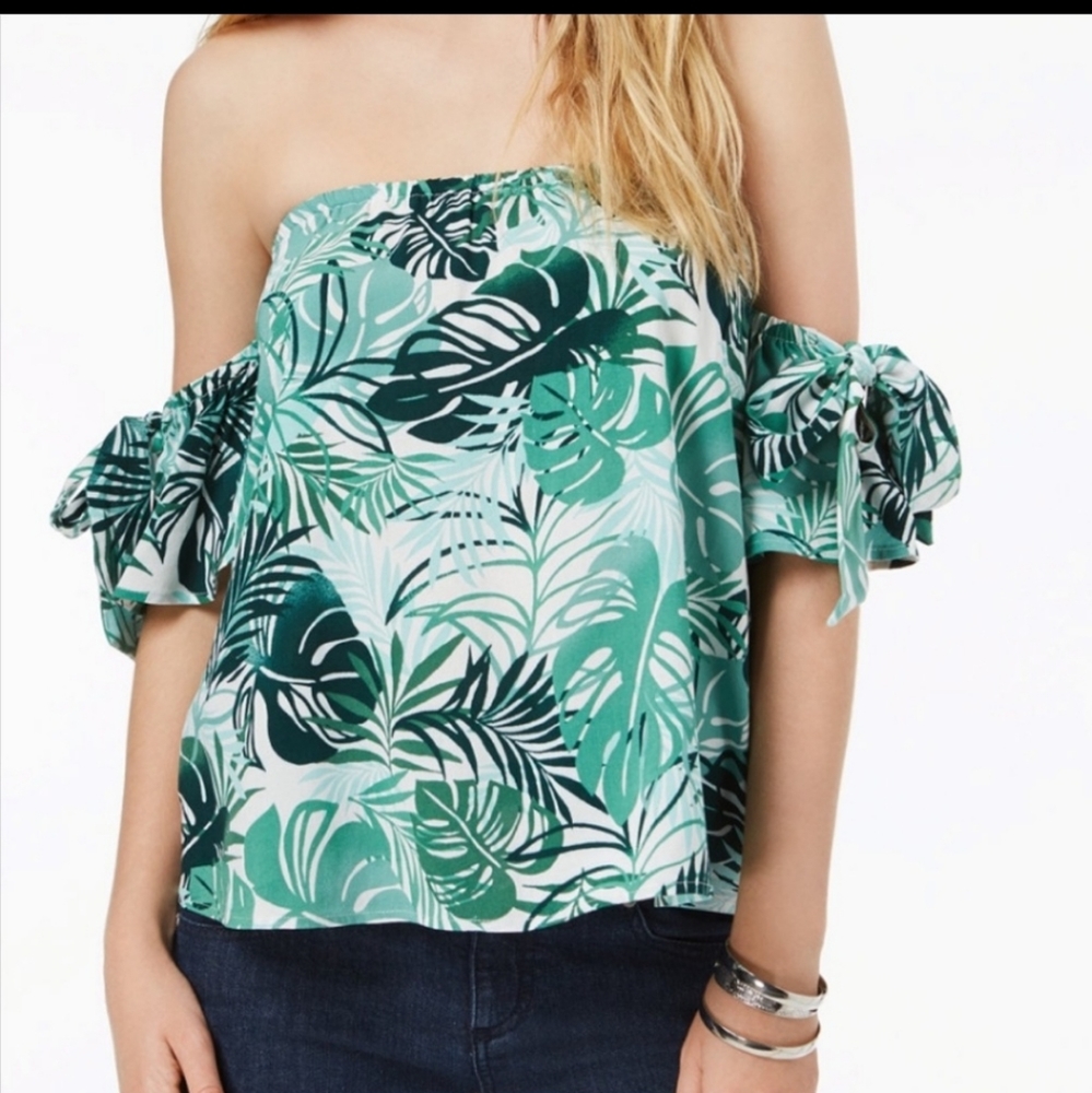 Gypsies and moon dust off the shoulder tie top